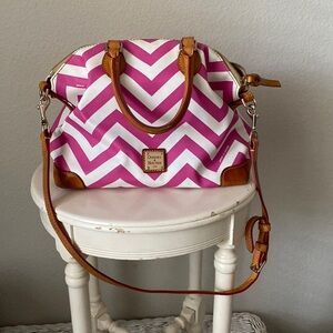 Dooney & Bourke Pink Chevron Handbag